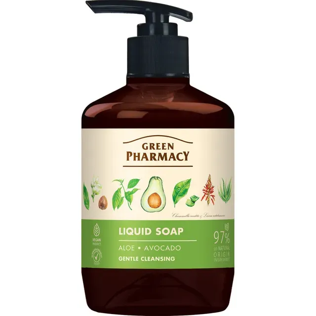 Sapun lichid Green Pharmacy Aloe si avocado, 460 ml