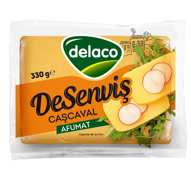 Cascaval afumat Delaco DeSenvis, 330 g