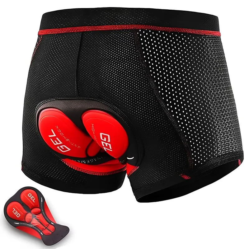 Pantaloni sport TREXORA, ciclism, 3D gel, negru, m