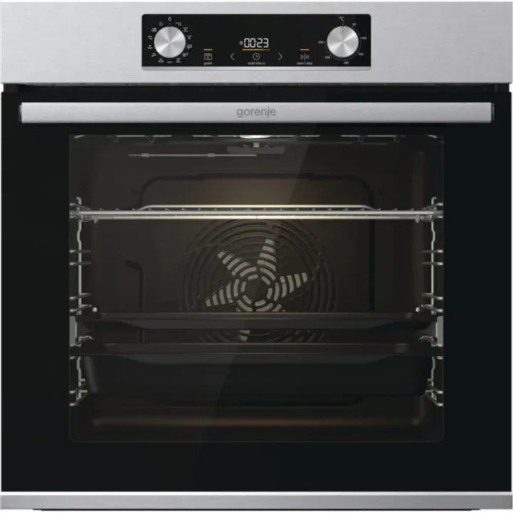Cuptor incorporabil Gorenje BOS6737E13X, Electric, Airfry, Gatire asistata cu abur, 12 functii, Raft telescopic, 77 l, Clasa A, Inox