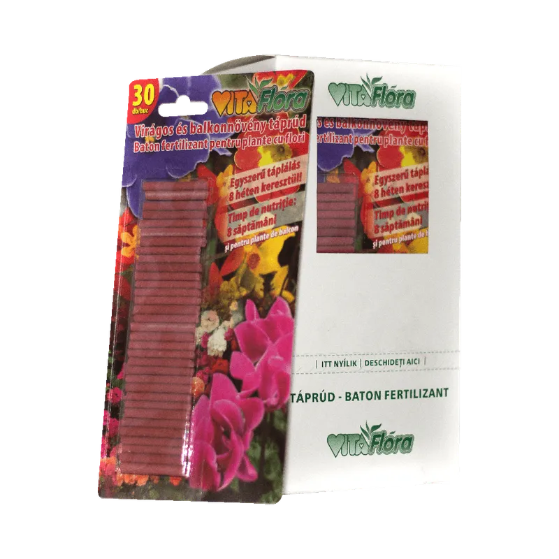 Baton fertilizant Vitaflora pentru plante, 30 bucati