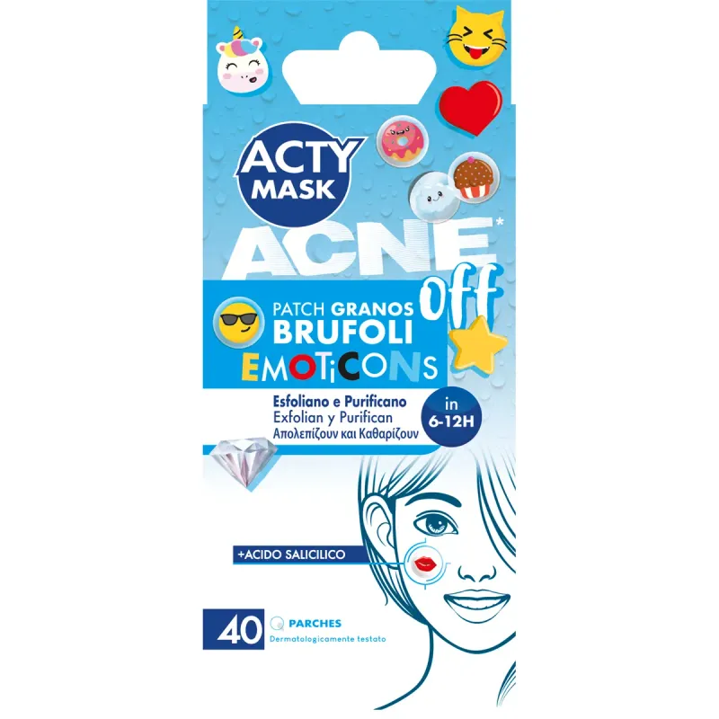 Plasturi purificatori pentru tratarea cosurilor Acty Mask Emoticons, 40 bucati