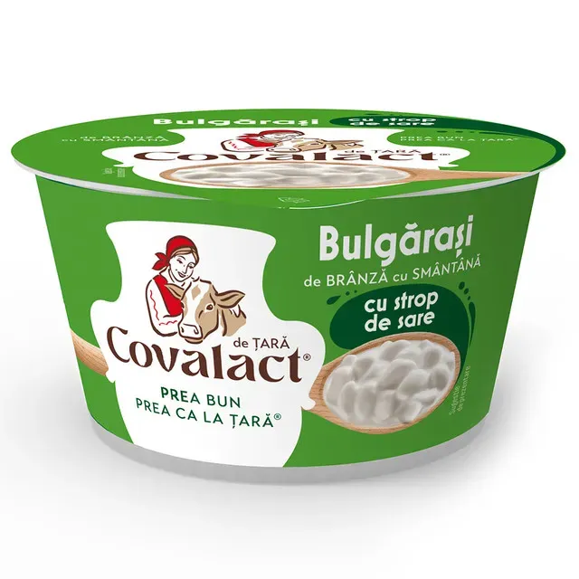 Bulgarasi de branza cu smantana Covalact de Tara, cu strop de sare, 180 g