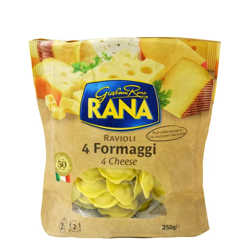 Ravioli cu 4 tipuri de branza Giovanni Rana, 250g Ravioli cu 4 tipuri de branza Giovanni Rana, 250g