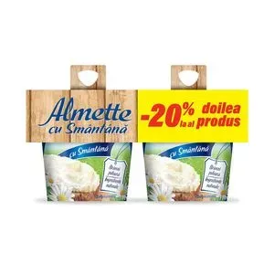 Crema de branza cu smantana Almette, 2 x 150 g