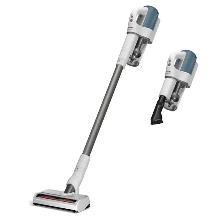 Aspirator vertical Miele Duoflex HX1 12377800, 2 in 1, 210 W, 0,3 l, autonomie 55 min, filtru Hygiene, tehnologie Vortex, albastru