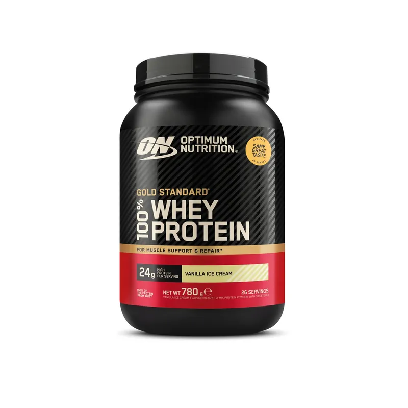 Proteine din zer, pudra proteica Optimum Nutrition, ON 100% Whey Gold Standard, aroma vanilie, 780 g
