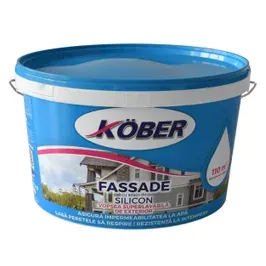 Vopsea lavabila exterior, Kober Fassade, alb, 8.5 L