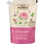 Rezerva sapun lichid Green Pharmacy Trandafir musk si bumbac, 460 ml
