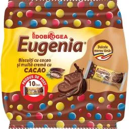 Biscuiti cu cacao si crema cu cacao 10x36g