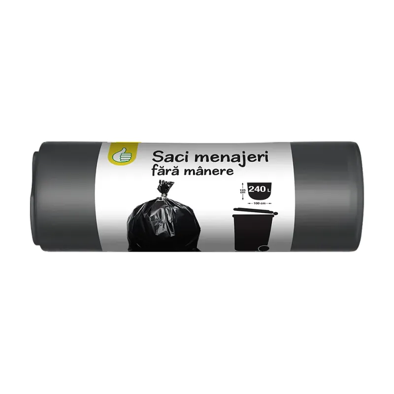Saci menajeri negri Pouce, 240 l, 5 bucati