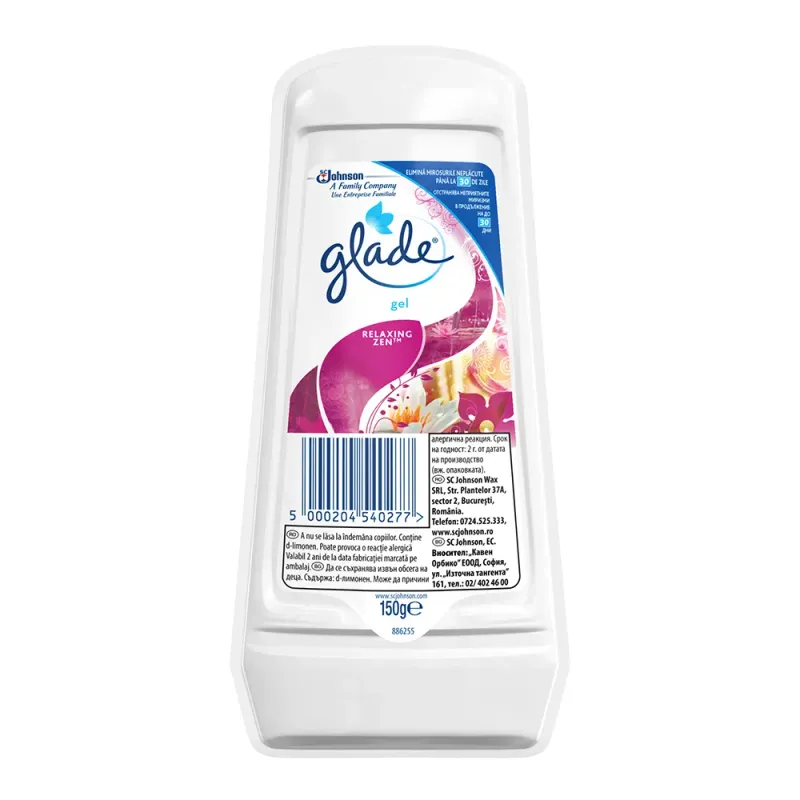 Odorizant camera Glade Gel Relaxing Zen, 150 g