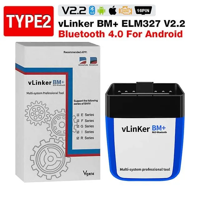 Tester Bmw BimmerCode Bluetooth BimerLink vLinker BM+ Android IOs AutoFULL