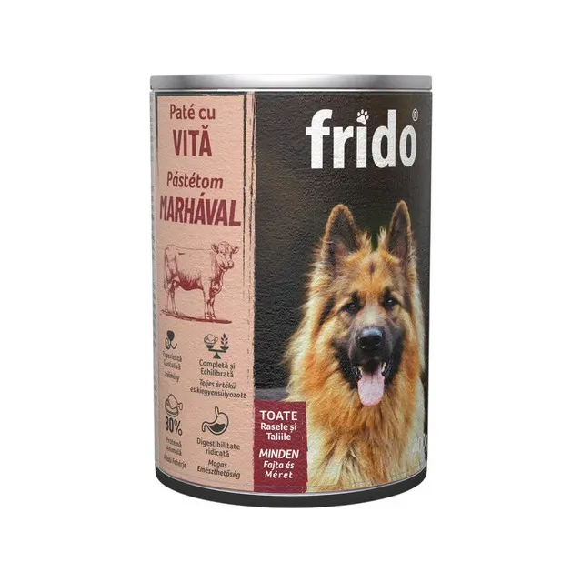 Pate cu vita pentru caini adulti Frido, 400 g