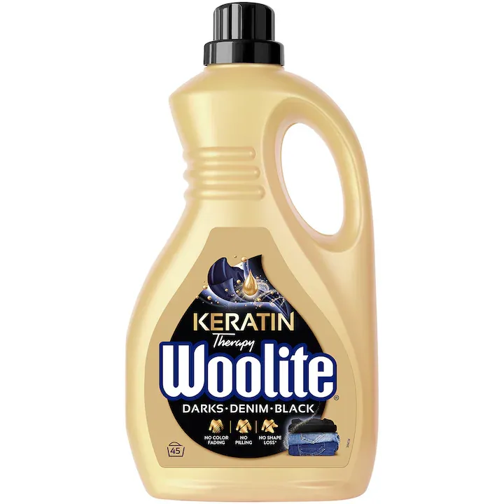 Detergent lichid pentru rufe Woolite Keratin Darks, 45 spalari, 2.7L