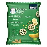 Snack gustare bio cu grau, porumb si banana, 10 luni+, 28 g, Gerber