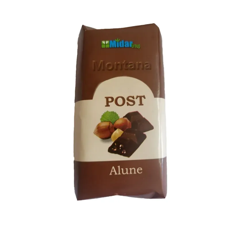 Tableta ciocolata de post cu alune Montana, 50 g