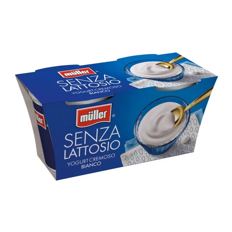 Iaurt natural Muller, fara lactoza, 2 x 125 g