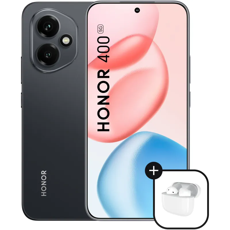 HONOR 400, Dual SIM, 8GB RAM, 512GB ROM, Midnight Black + Casti HONOR Choice Earbuds X7e Active