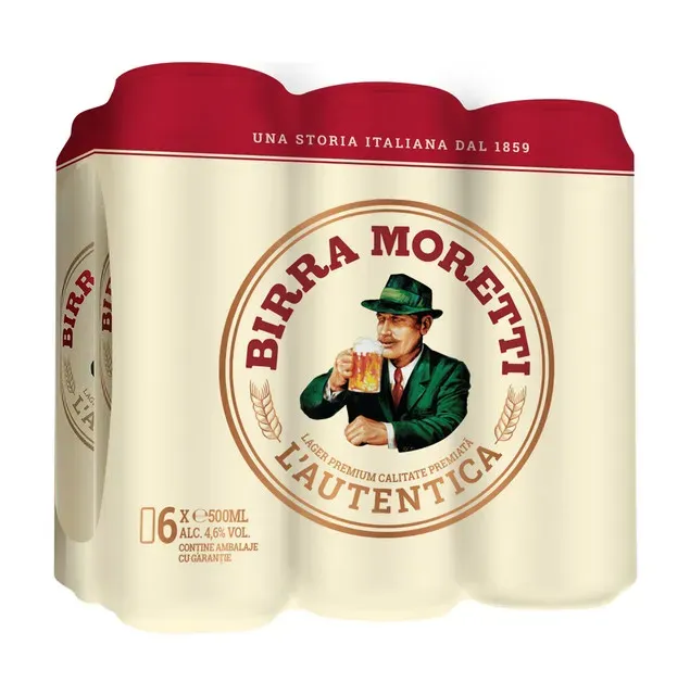 Bere blonda Birra Moretti, 6 x 0.5 l