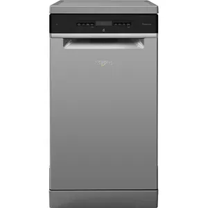 Masina de spalat vase independenta WHIRLPOOL WSFO3T1256PCX, 6th sense, 10 seturi, 8 programe, 45 cm, Clasa E, inox