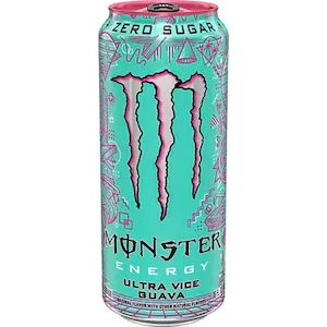 Monster Energy Ultra Vice Guava, băutură carbogazoasă, 0.4l, roz-portocalie