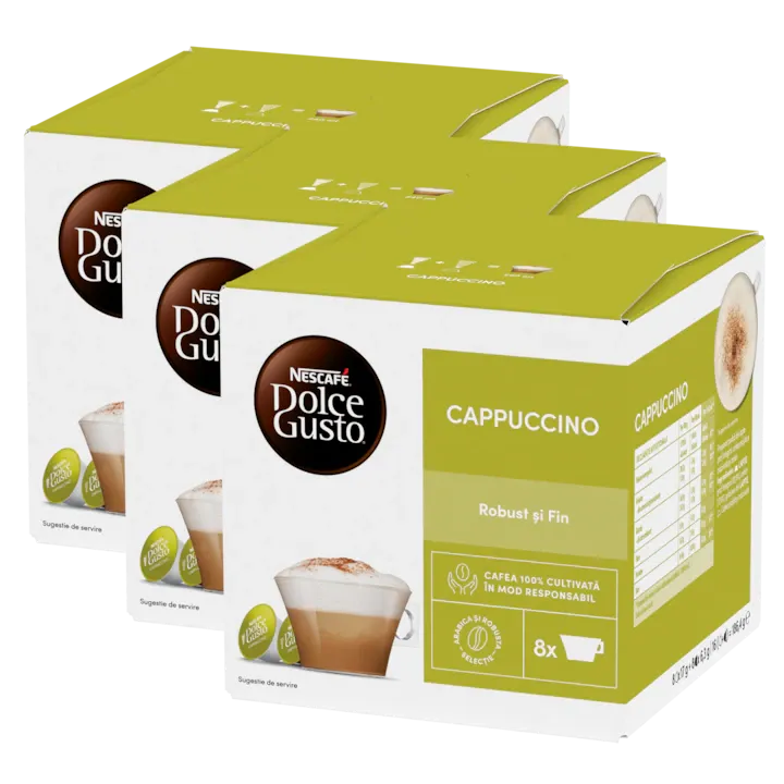 Set 3 x Cafea capsule, Nescafé Dolce Gusto Cappuccino, 48 buc, 559.2 g