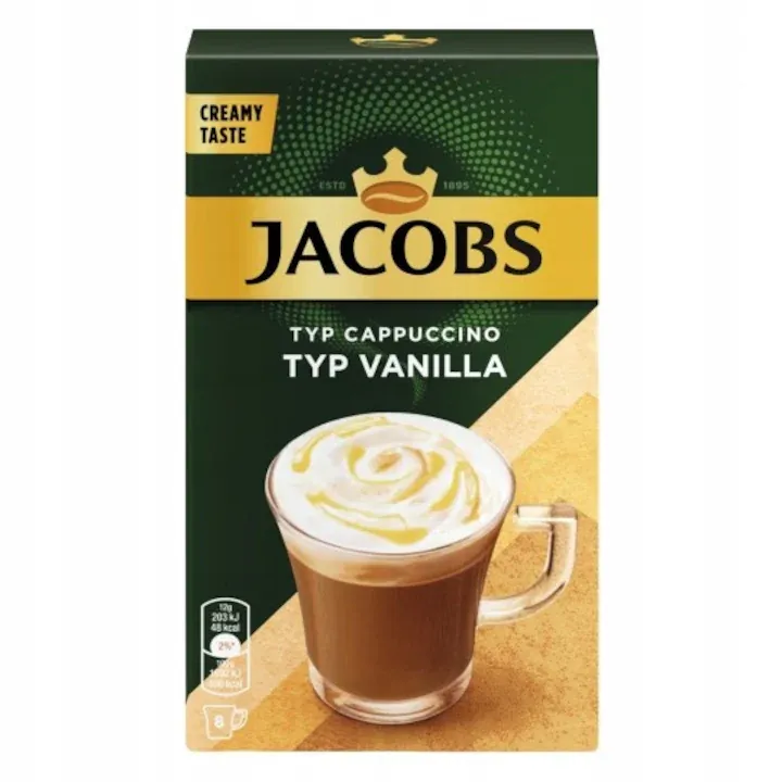 Cafea instant Jacobs Cappuccino Vanilie 12gx8