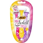 Aparat de ras dispozabil pentru femei BIC Miss Soleil Colour Collection, 3 lame, 3 bucati