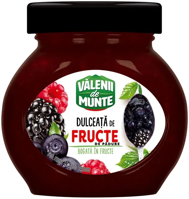 Dulceata de fructe de padure Valenii de Munte, 240 g