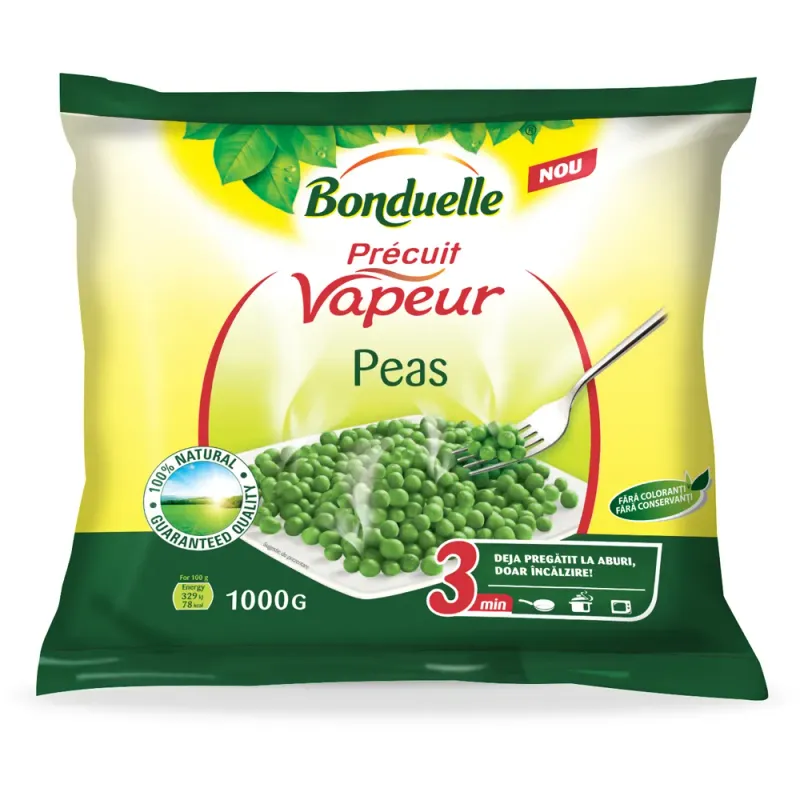 Mazare verde Bonduelle Vapeur, 1 kg