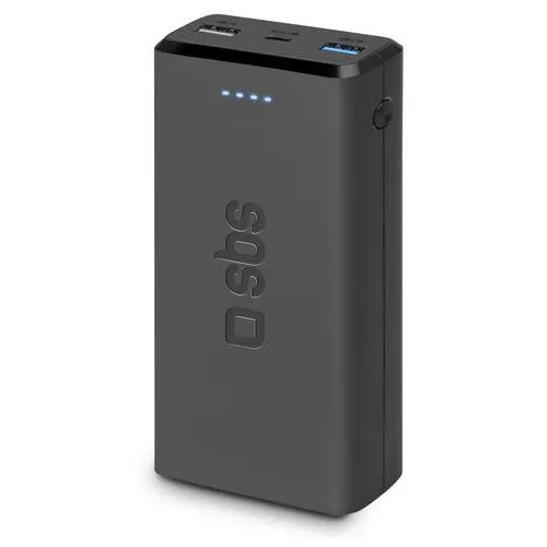 Baterie externa, SBS TTBB20000FASTK, 20.000 mAh, 2x USB-A, Negru