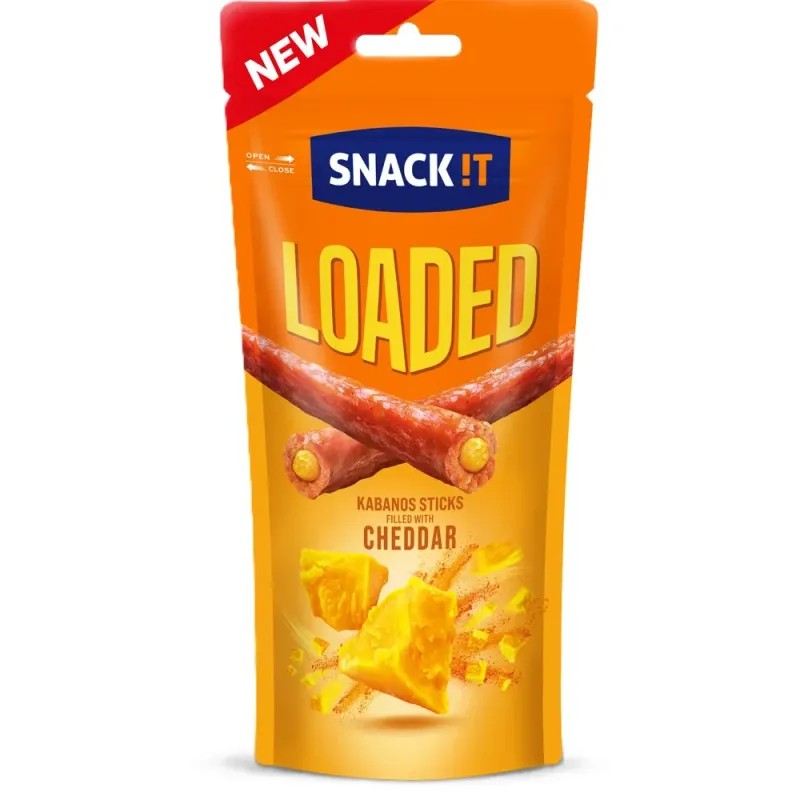 Carnati kabanos cu cheddar Snack It Loaded, 95 g
