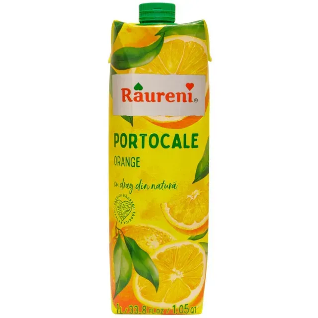 Bautura necarbogazoasa cu suc de portocale Raureni, 1 l