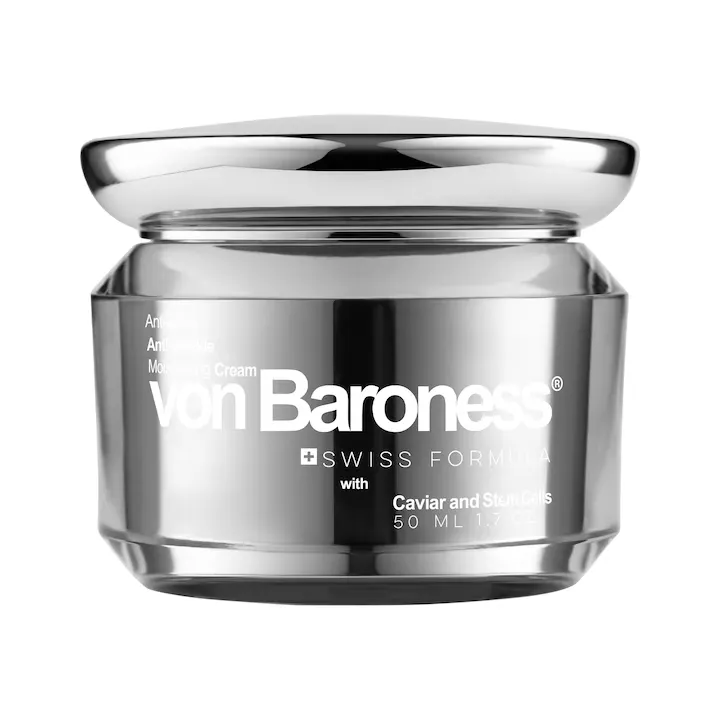 Crema anti-rid von Baroness cu acid hialuronic, retinol, colagen, caviar si celule stem 50 ml