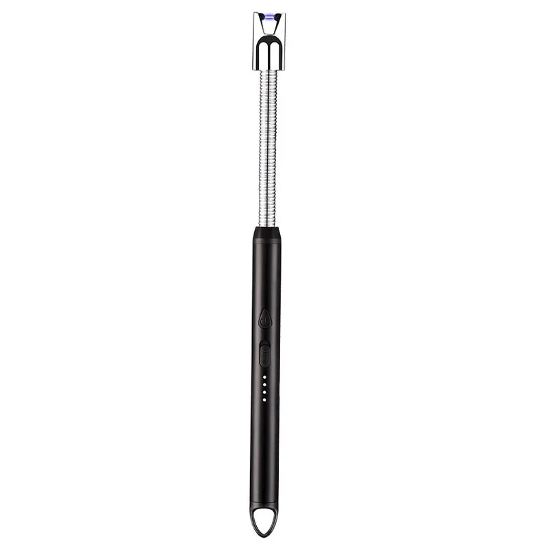 Bricheta electrica cu plasma, portabila, reincarcabila, rezistenta la vant, pentru aprinderea focului la aragaz, semineu, lumanari, gratar, USB, Negru
