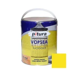 Vopsea alchidica pentru lemn / metal, lucioasa, Pitura, interior / exterior, galben sulf V53440, 4 L
