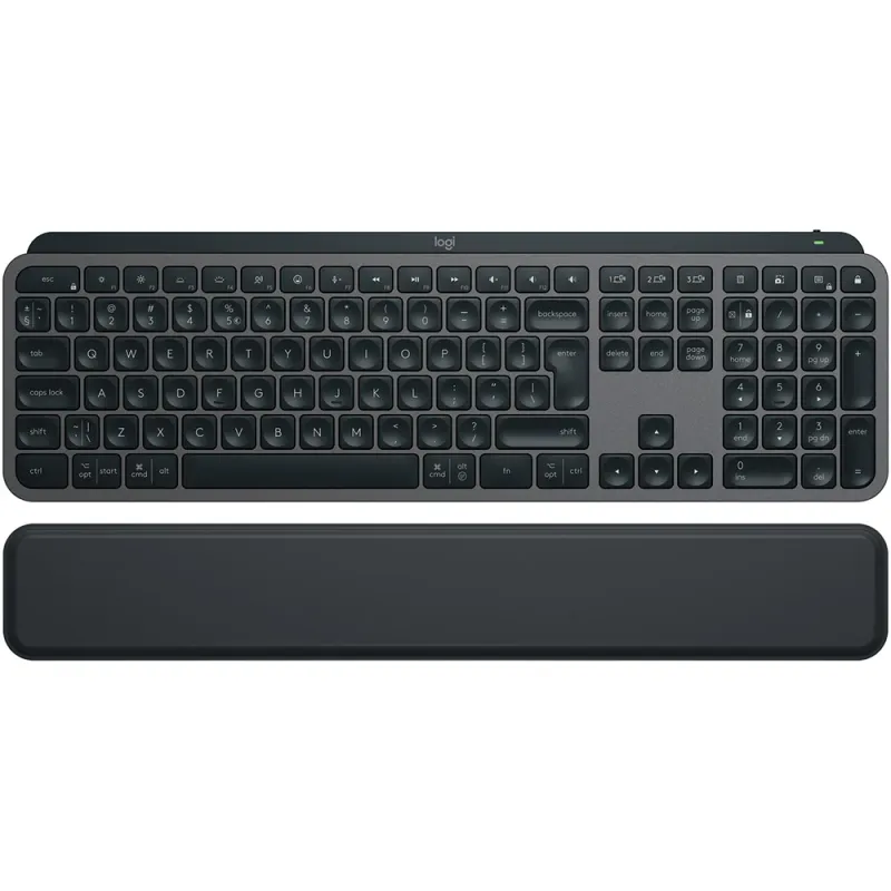Tastatura Wireless LOGITECH MX Keys S Plus Palmrest, USB, Bluetooth, US INT, Graphite