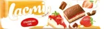 Ciocolata cu lapte, biscuiti si crema cu aroma de capsuni Roshen Lacmi, 275 g
