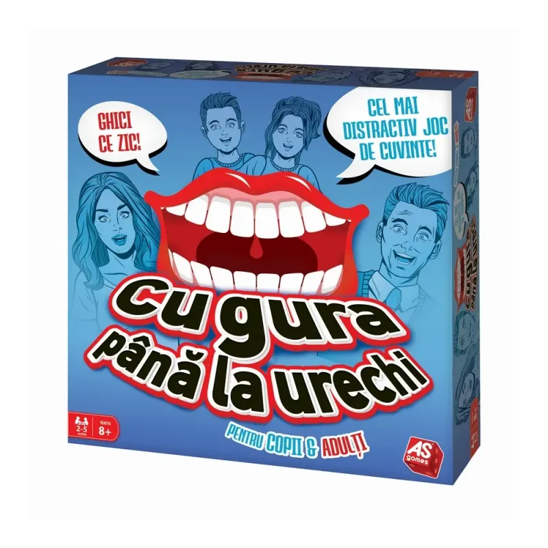 Joc de societate AS Games copii si adulti, cu gura pana la urechi