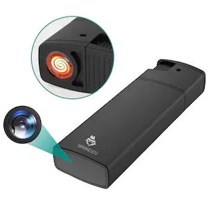 Bricheta cu camera ascunsa, Spionescu, inregistrare video Full HD 1080p, detectare miscare, negru