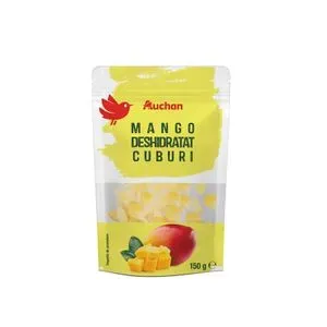 Mango deshidratat cuburi Auchan, 150 g