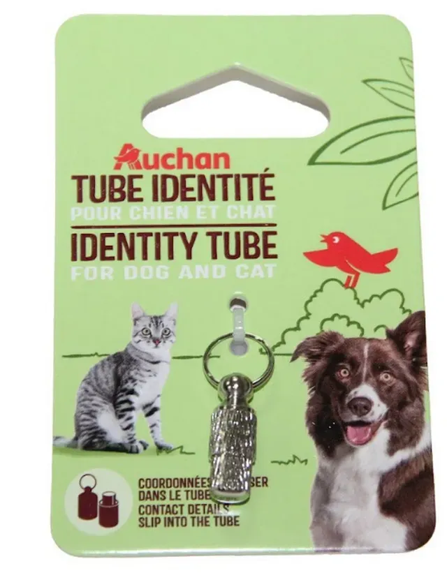 Pandantiv de identitate pentru caini si pisici Auchan, metal