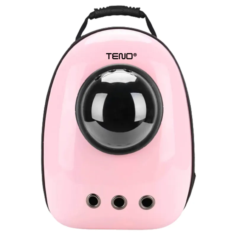 Rucsac Transport Animale Teno®, greutate Max 7kg, hublou transparent, buzunar lateral, accesorii incluse, pentru talie mica, roz