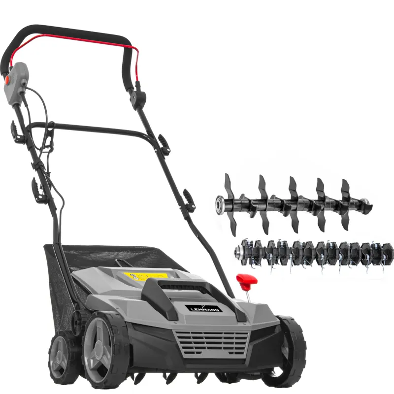 Aerator si scarificator electric, Lehmann Teasel, 2in1, maner pliabil, 1800W, 380mm, 50L, 12.5kg