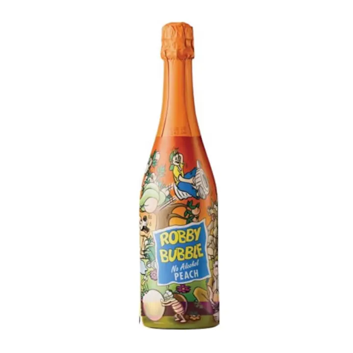 Bautura Racoritoare Carbogazoasa Robby Bubble, Suc de piersica 0.75l