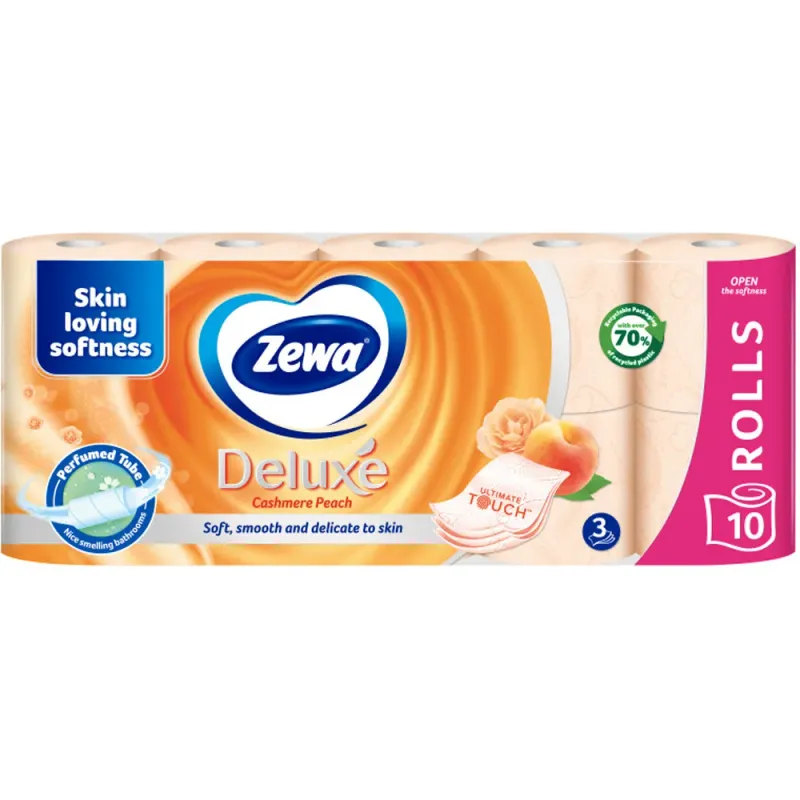 Hartie igienica Zewa Deluxe Cashmere Peach 10 role 3 straturi