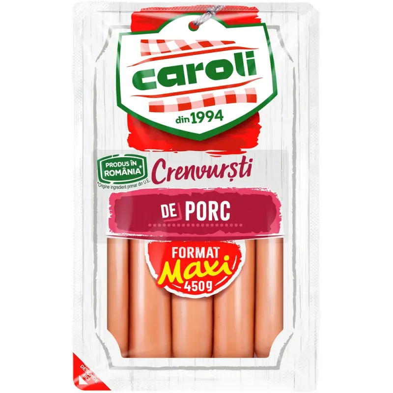 Crenvursti de porc Caroli, 450 g