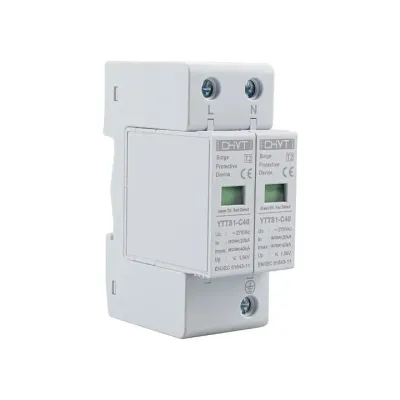 Descarcator supratensiune AC 1P+N, SPD tip 2, monofazat, 20KA - 40 KA, raspuns ≤25ns