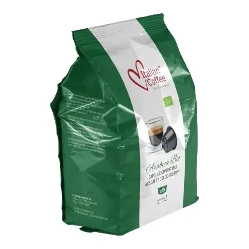 Capsule, Italian Coffee Espresso Arabica Bio, Compatibil Nescafe Dolce Gusto, 16 Capsule